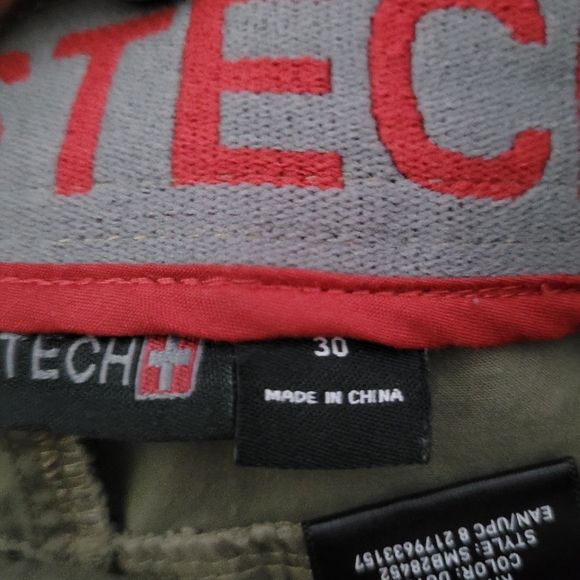 SWISS TECH | khaki stretch denim shorts - Picture 6 of 8